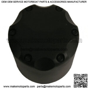 Set of 4 - 2.65 inch Golf Cart Snap In Wheel Center Caps (Matte Black SS)