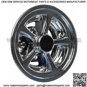 Golf Cart SS Chrome Wheel Covers Hub Caps 8" (Set Of 4)