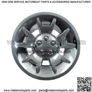 (1) Golf Cart 10" Silver Metallic Wheel Cover Hub Cap