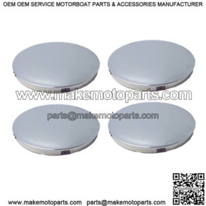 Golf Cart 8" Chrome Baby Moon Metal Wheel Covers Hub Caps Set of 4