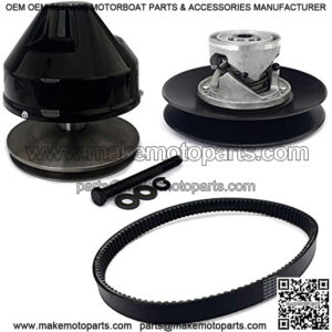 Drive Clutch + Driven Clutch + Belt Set for EZGO 2-cycle Gas Golf Cart 1976-1987