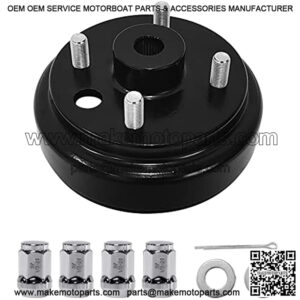 0.75 Inch 24 Splines Hole Golf Cart EZGO TXT Brake Drum Hub Assembly for 1982-up Electric & 1982-1993 2-Cycle Gas Golf Cart, Replace OEM# 19186G1 19186G1P 17082G2 17298G1