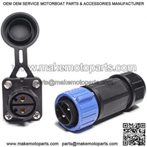 Trolling Motor Plug Receptacle Set, ABPF Marine Boat Power Connector, Waterproof Connector for Motor, 12/24/36/48 Volt Marine Plug for Trolling Motors