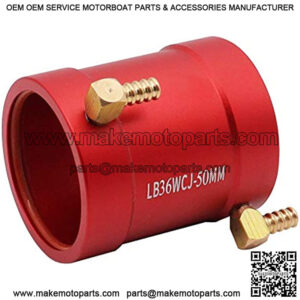 Aluminum 36mmx50mm RC Model Boat Motor Water Cooling Jacket with Inlet & Outlet Fittings Heatsink Metal Parts for 36-Series RC Boat Motor Part Accessory (Red)