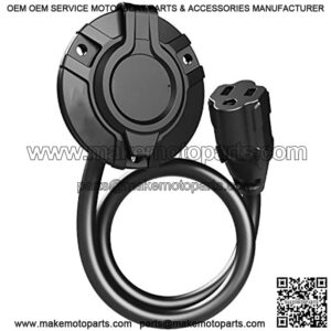 GCP1 15 Amp AC Port Plug, 125 VolInlet Socket, and Waterproof Electrical Outlet Receptacle Box with 16-Inch Integrated Outdoor Extension Cord