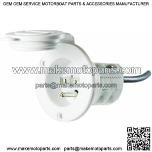 Minn Kota 1865110 MKR-23 Saltwater AC Power Port Marine Battery Accessory, White