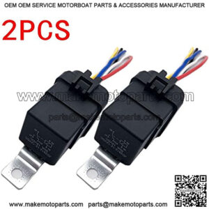 New 2 PCS New Trim & Tilt Relay Plug Socket Cook Mfg 7493 12V 80-amp P/N 119-7493