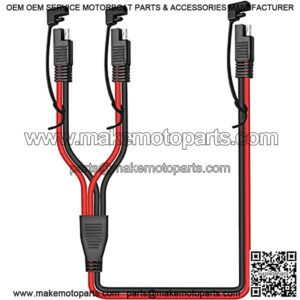 10AWG SAE DC Power Automotive Connector Cable Y Splitter 1 to 2 SAE Extension Cable, Fit for Suitable for Solar Battery Connection and Transfer -40cm