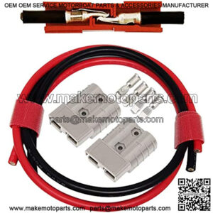 50A Battery Connector Quick Connect Modular Power Connectors Quick Disconnect for Car, Motorhome, Caravan, Camper, Boat, with 8AWG Electrical Wire (60cm Red/60cm Red Black)