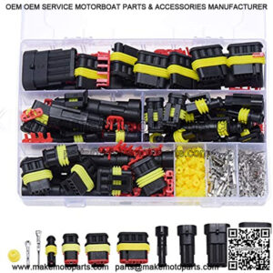 352Pcs Waterproof Car Electrical Connector Kit, 1/2/3/4 Pin Way Terminal Wire Connector Plug For Car Motorcycle Truck Boats Scooter