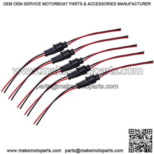 5 Pack 2 Pin Car Connector Plug,Waterproof Electrical Terminal Connectors Plug for Truck Boat Scooter Automotive Motorcycle Marine Plug Socket Kit