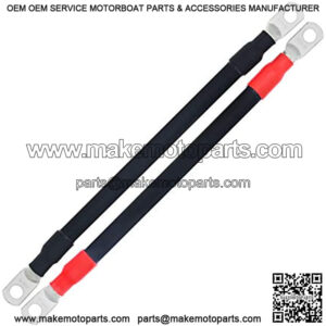 2PC 4AWG Gauge Battery Power Inverter Cables,Tinned Copper Terminal,Good for Solar,Auto,RV,Motorcycle,Car& Marine (12 Inch,5/16 Lugs)