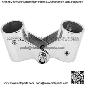 Acouto Swivel Pipe Connector Stainless Steel Boat Rail Fittings Folding Swivel Connector for Boat Yacht(25mm Outer diameter)