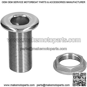 Thru Hull Fitting, 1in Boat Water Drain Connector 316 Stainless Steel Boat Drain Scupper for Boats Yacht Boat/Yacht Spare Parts