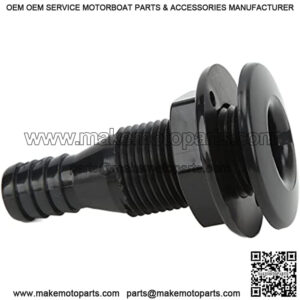 Boat Thru Hull Connector, 5/8in Thru Hull Fitting Straight ABS Impact Resistance Hose Connector for Boats Marines