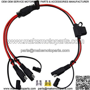 14AWG 2-Way Splitter, SAE Connector,1 to 2 SAE Connector Power Charger Adapter