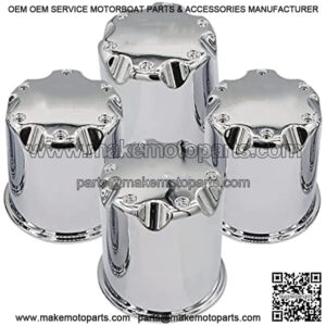 Golf Cart Wheel Center Cap Cover Fits 2.75" Dia Bore Wheel Rim Chrome Plastic Center Caps for EZGO Golf Cart Wheel-4 Packs