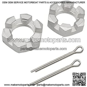 2 Set EZGO TXT Golf Cart Slotted Nut & Pinning 1981-UP Replacement Part 12093-G1 00798-G8