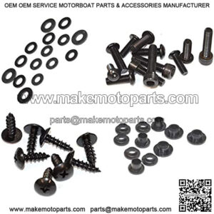 Black Standard Motorcycle Fairing Bolt Kit For Suzuki HayabGSX1300R 1999-2007 Body Screws, Fasteners, and Hardware