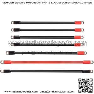 Golf Cart Battery Cables Wiring Kit for EZGO TXT 1994 & UP with 4 Gauge 7 PC AC/DC Wire Golf Cart Battery Cable Set 36 & 48 Volt