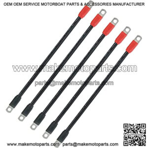 ??4 Gauge UL?? Golf Cart Battery Cable Kit for Club Car DS 1995-Up 48 Volt (Set of 5)