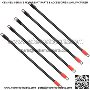 Golf Cart Battery Cable Set for Club Car DS 1995-Up 48 Volt 4 Gauge (Set of 5)