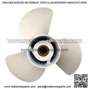 Boat Motor 6E5-45947-00-EL Aluminum Alloy Propeller 13 1/2x15-K for Yamaha 60HP 70HP 75HP 80HP 85HP 90HP 115HP 130HP Outboard
