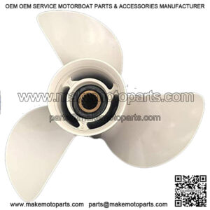 Boat Motor Aluminum Propeller 13 1/4x17-K for Yamaha 60HP 70HP 75HP 80HP 85HP 90HP 115HP 130HP Outboard Engine 6E5-45945-01-00 6E5-45945-01-EL T85-04020000 13.25x17