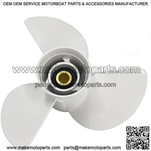 13 1/2x15-K Boat Motor Aluminum Propeller - Replaces 6E5-45947-00-EL - Compatible with Yamaha Outboard Engines 60HP 70HP 75HP 80HP 85HP 90HP 115HP 130HP 15 Tooth-RH - Aluminum Outboard Propeller