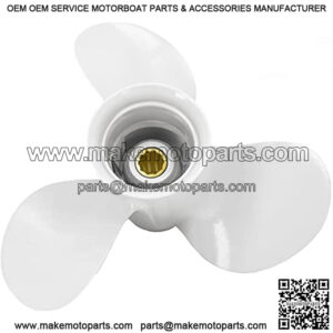 9 7/8x10 1/2 Boat Motor Aluminum Propeller - Compatible with Yamaha Outboard Engines C 20HP 25HP 30HP - Replaces 664-45945-01-EL 664-45945-00-00 - 10 Spline Tooth - Aluminum Outboard Propeller