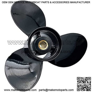 Aluminum Outboard Cupped Propeller Boat Prop (10 1/4x10, 10 1/4x11, 10 1/4x12, 10 1/4x13, 10 1/4x14, 10 1/4x15) Replacement for Johnson,EVINRUDE, E-TEC 15-35HP