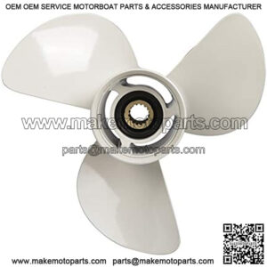 MiBarco 6E5-45941-00-EL 13x19 Aluminum Propeller for Yamaha 60-115hp Outboard Motors,15 Spline Tooth