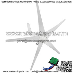 Dyna-Living Wind Turbine Generator Kit 500W DC 12V Wind Turbine Motor with Charge Controller 5 Blades Wind Power Machine for Home Garden Boat Marine Monitoring or Street Lighting (Not Included mast)