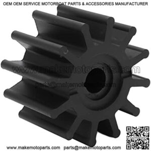 Water Pump Impeller, Nylon and Neoprene Rubber Boat Water Pump Impeller Water Pump Impeller 12 Blades Nylon Neoprene Rubber Flexible for OMC Sterndrives Boat/Yacht Parts