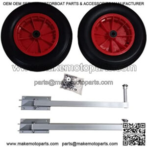 BTLW14 Pair of Heavy Duty Aluminum Alloy Dinghy Launching Wheels for Inflatable Boats 14 Inches