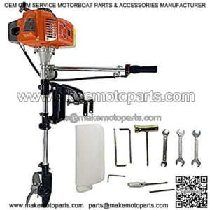 2 Stroke Outboard Motor 4HP Outboard Motor 63CC Boat Motor Heavy Duty Outboard Motor Boat Engine Air Cooling System Standard CDI Ignition System