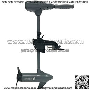 Newport Vessels Kayak Series 36lb/55lb Thrust Transom Mounted Saltwater Electric Trolling Motor w/LED Battery Indicator (24" Shaft)