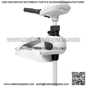 Minn Kota 1363425 Riptide Maxxum Saltwater Hand-Steer Bow-Mount Trolling Motor with Bowguard and Latch & Door Bracket, 70 lbs Thrust, 52" Shaft