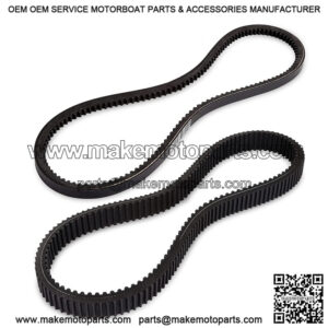 Clutch Drive & Starter Generator Belt Kit for EZGO RXV, TXT, Workhorse ST 2008-up Golf Cart with Kawasaki Engines, Replace OEM 606136 606138