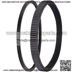 Golf Cart Clutch Drive Belt w/Starter Generator Belt for EZGO TXT RXV 2010 UP with Kawasaki Engine,OEM# 618630, 606138, 16548G1