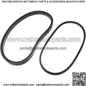 Black Starter Generator Belt and Drive Belt Kit for Club Car 1997-Up Precedent 2004-Up Replace 101916701 1016203 Golf Cart Parts