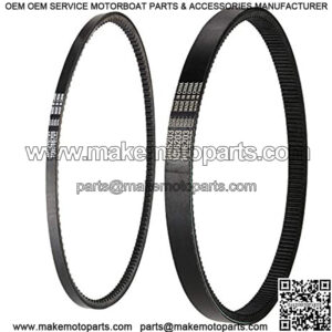 Club Car DS Precedent Drive Belt and Starter Generator Belt Kit Fit Club Car DS 1997-UP, Precedent 2004-UP, Replace 101916701, 1016203