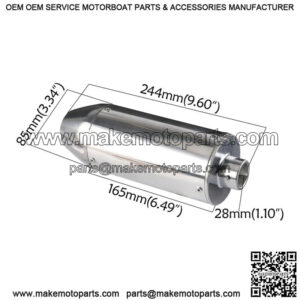 28mm Exhaust Muffler Silencer 50cc 110 125 150cc Scooter Dirt Bike  KLX SSR