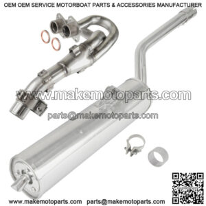 Exhaust Muffler and Pipe w/ Gaskets for Yamaha Grizzly 660 YFM660F 4X4 2002-2008
