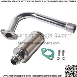 Exhaust with Muffler For Coleman Powersports CT200U,212cc 196cc/6.5HP Go Kart and Gas Mini Bike.