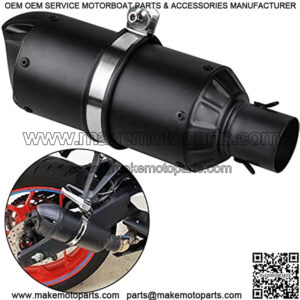 Universal 2" Slip on Motorcycles Exhaust Mufflers & Silencers Compatible with Grom ATV Dirt Street Bike Scooter Quad and Other Bikes Matt Black