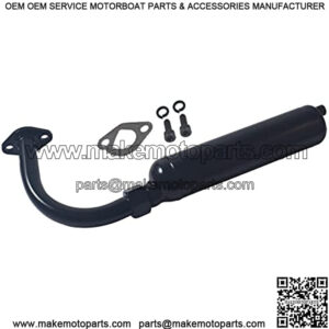 Black Exhaust Pipe Muffler Jet Kit For Predator 212cc 196cc 6.5Hp GX160 GX200 KT196 CK196 Hammerheat 80t Manco Go Kart Trailmaster MB200 Mini Bike