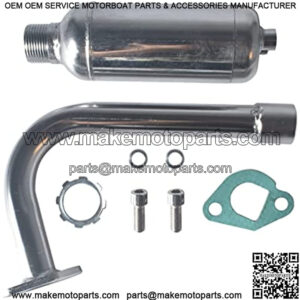 Exhaust with Muffler for Predator 212cc 196cc 6.5HP Go Kart Mini Bike for Coleman CT200U BT200X CT200u-ex Mini Bike for Honda GX160 GX200 Go Kart