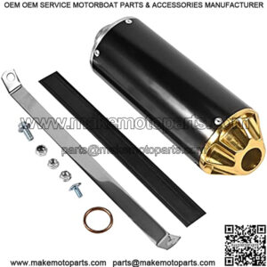 28mm Exhaust Muffler for CRF50 XR50 KLX SSR Thumpstar TTR YCF Lifan Apollo dbx18 50cc 70cc 90cc 110cc 125cc Chinese Pit Dirt Bike Parts (Yellow)