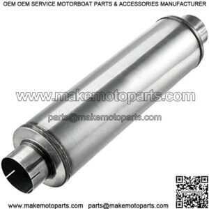 Upower 4" Inlet Diesel Exhaust Muffler 7" x 24" Body 30" Whole Length XS2772 - Straight Through Stainless Steel Welded On Resonator Muffler